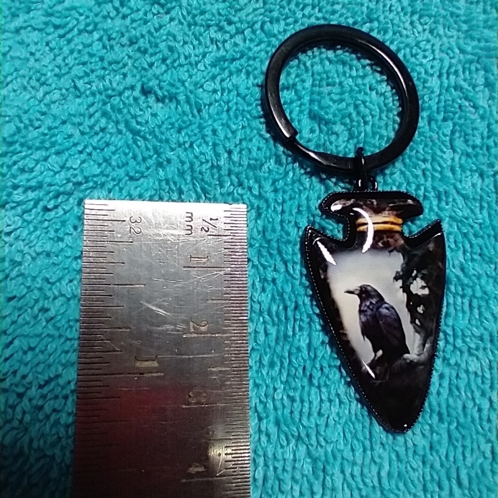 Black keychain black crow jewelry - Picture 3 of 3